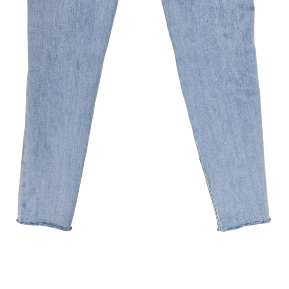 Frame Le One Skinny 26 / 1 Women Light Blue Faded Raw Hem‎ Whiskering Stretch - Picture 6 of 11